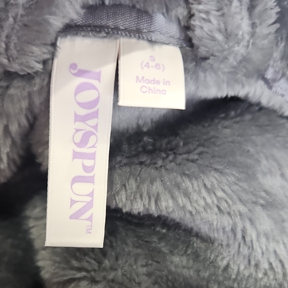 Plush Hooded Robe with Tie Belt - Gray - Picture 2 of 2